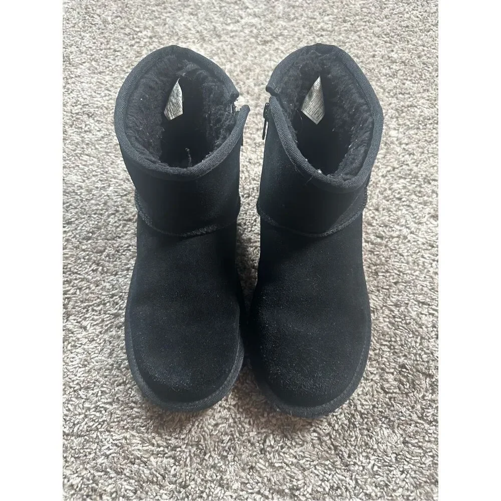 Koolaburra By UGG Koola Mini II Boots Black/Cheetah Print Zip Up Women's 4 Cozy
